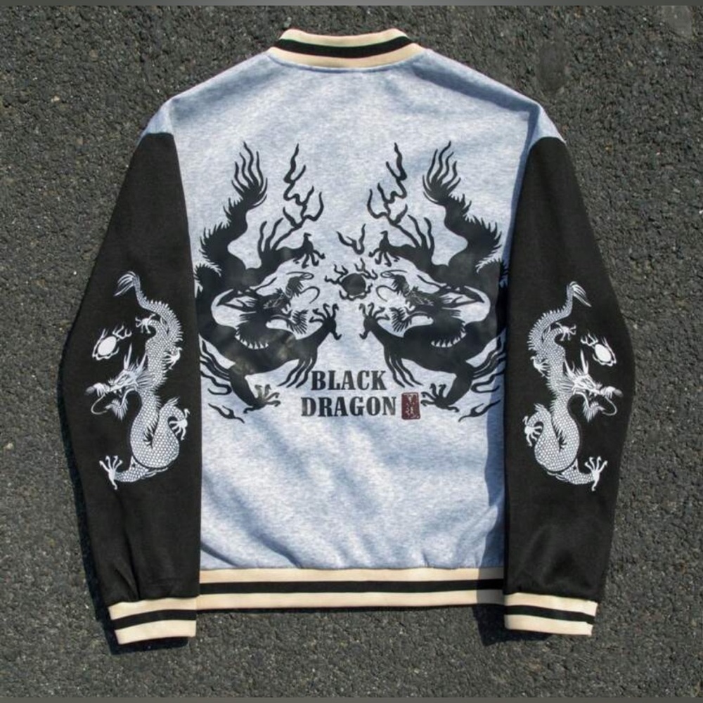 Varsity Jacket - Black and Gray